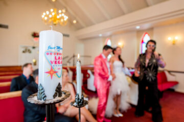 Hochzeit in Las Vegas Kapelle mit Elvis-Imitator